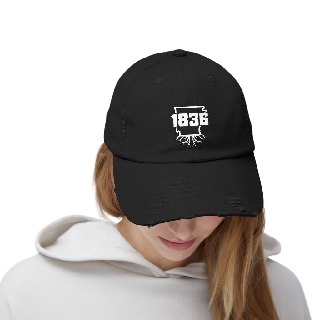 1836 Podcast Logo Cap — Distressed Baseball Hat