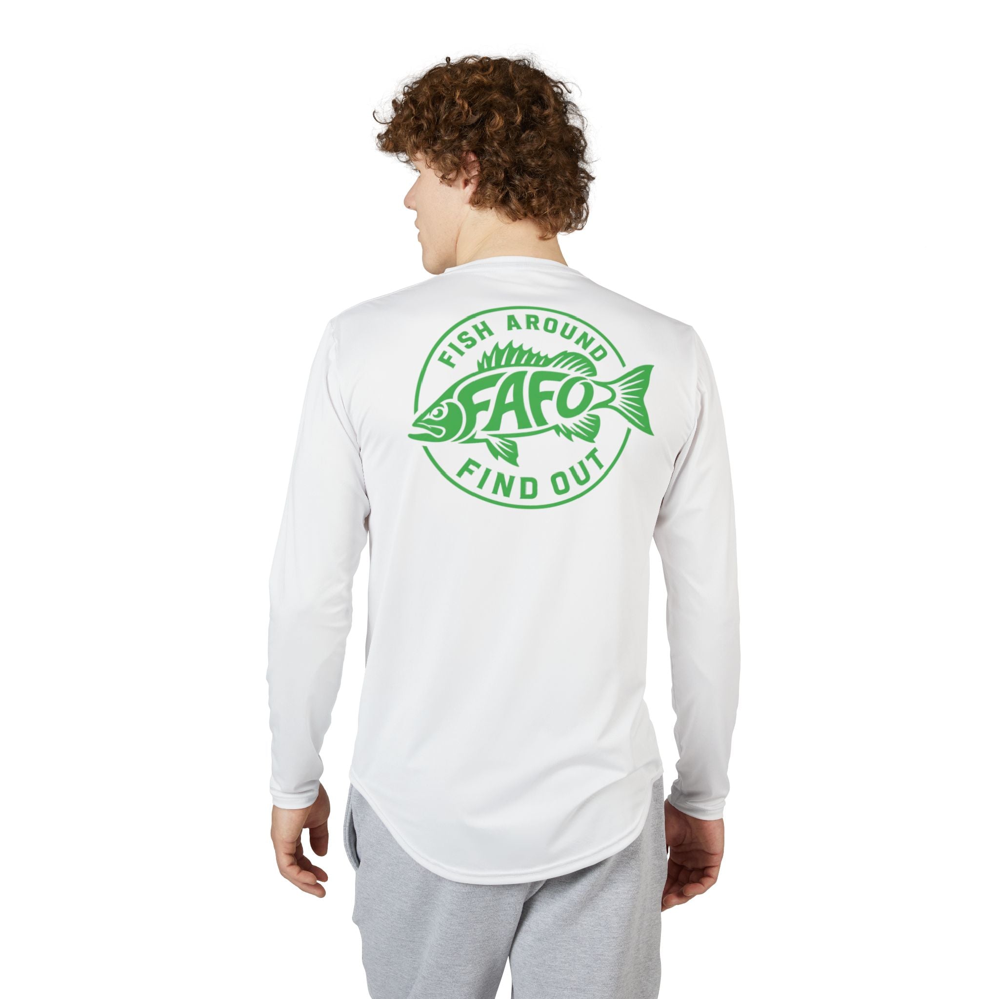 FAFO Fish Around Find Out | Men's UV Protection Long Sleeve Shirt (AOP)