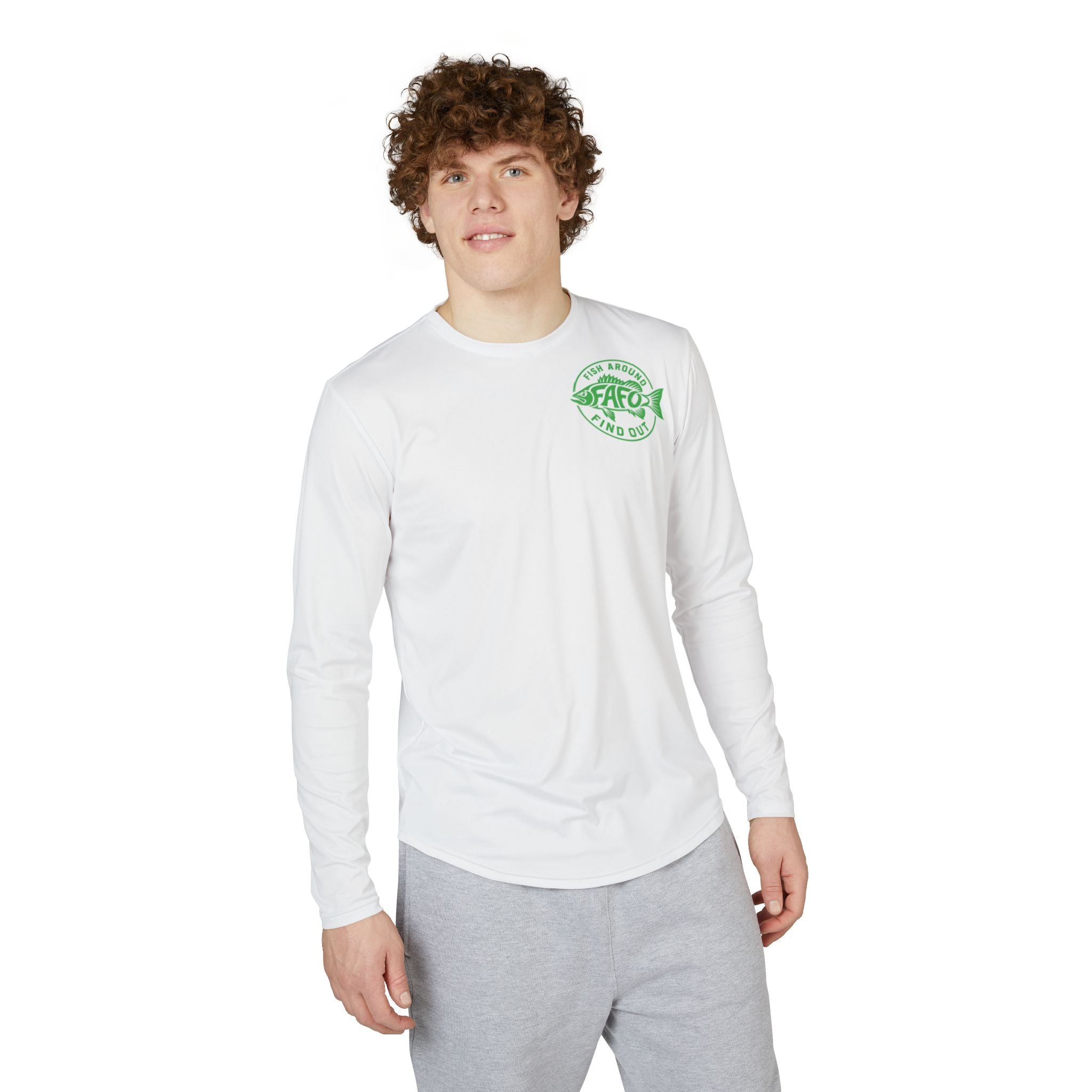 FAFO Fish Around Find Out | Men's UV Protection Long Sleeve Shirt (AOP)