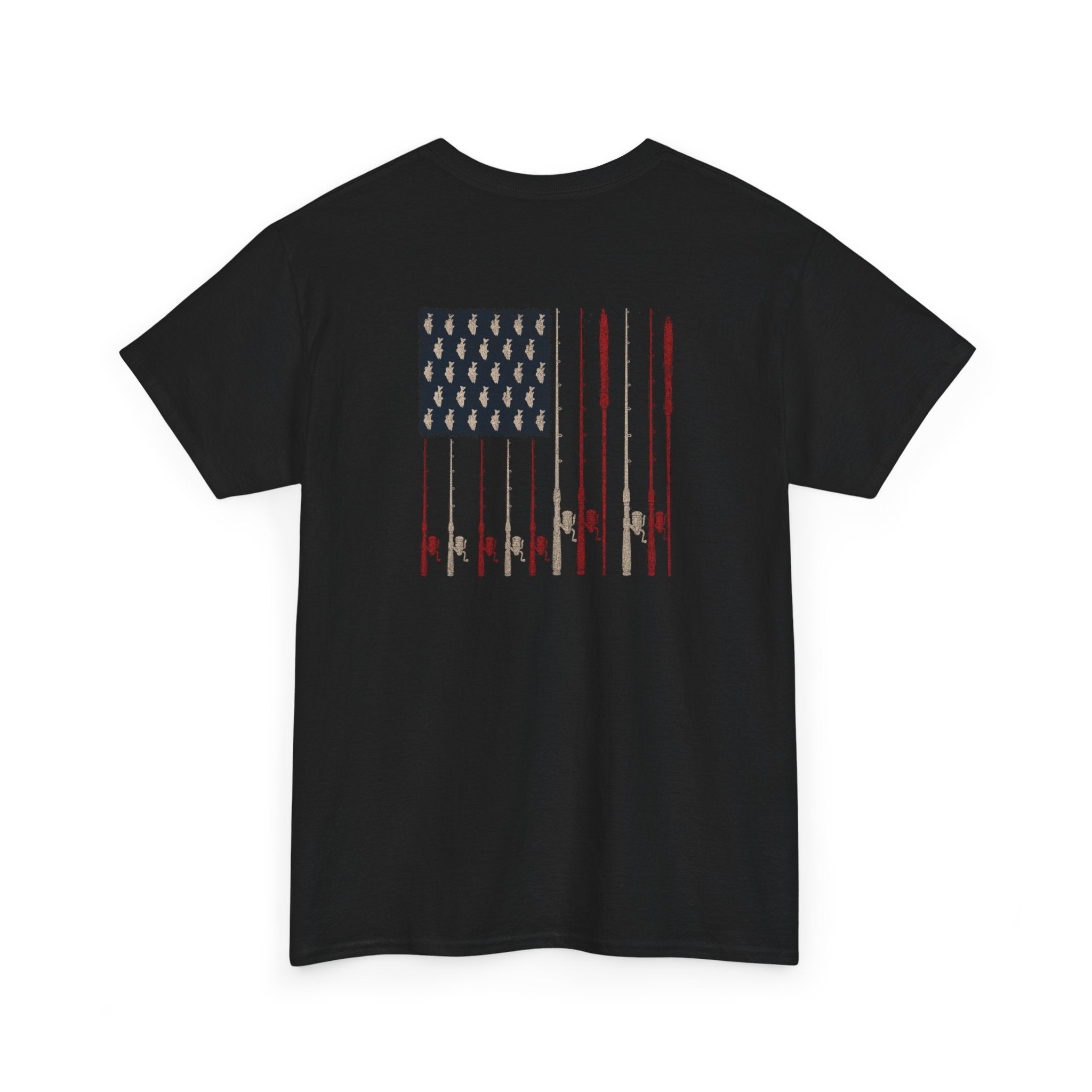 Patriotic Fishing T-Shirt — American Flag Angler Tee