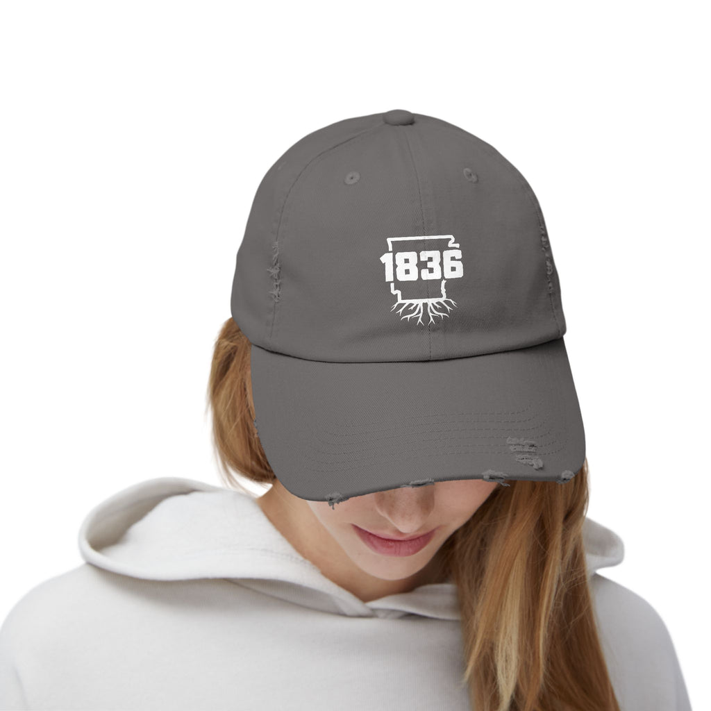 1836 Podcast Logo Cap — Distressed Baseball Hat