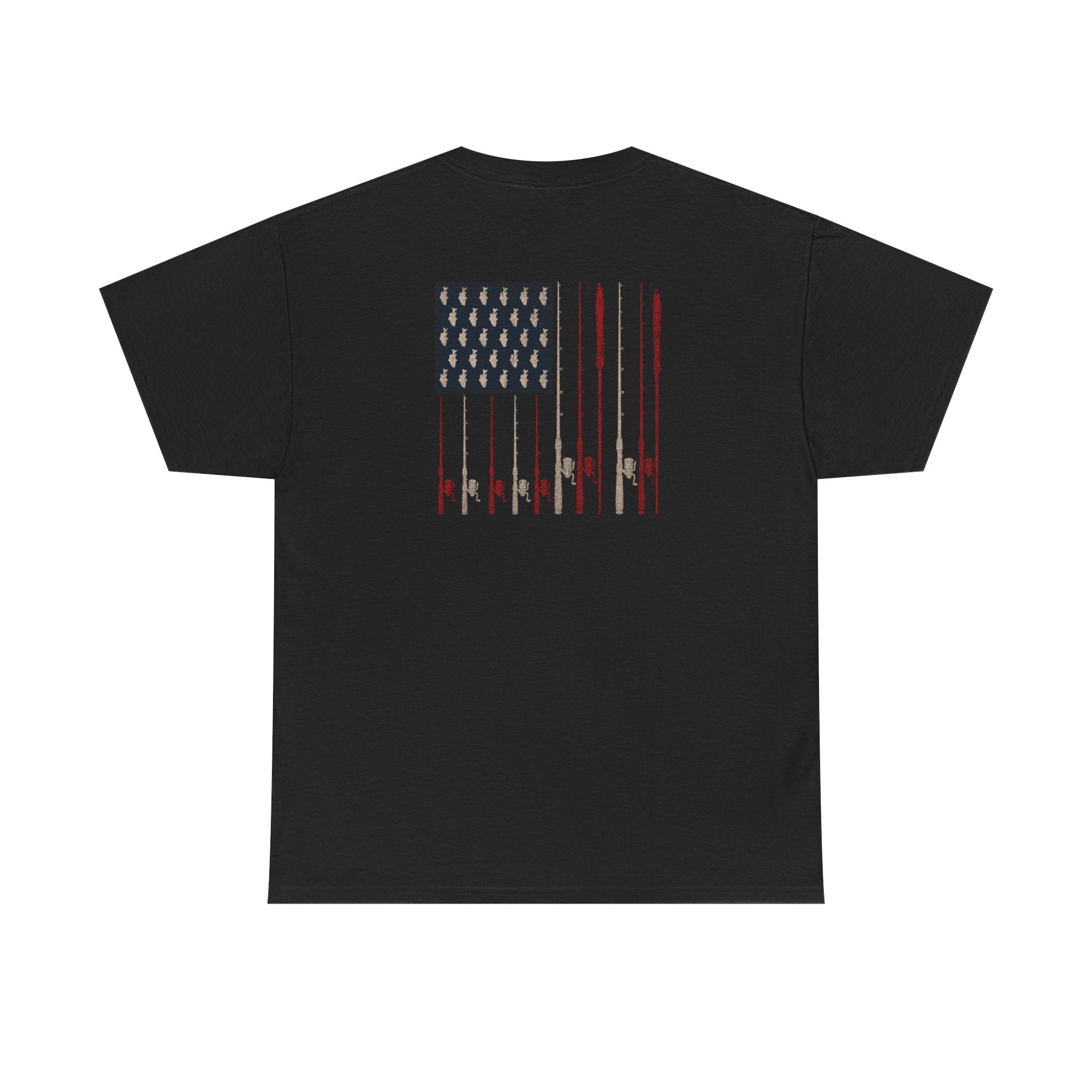Patriotic Fishing T-Shirt — American Flag Angler Tee